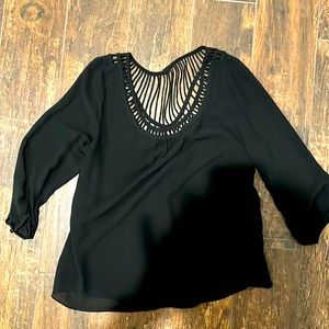 Black blouse by naked zebra size medium